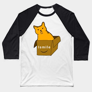 cat smiling Baseball T-Shirt